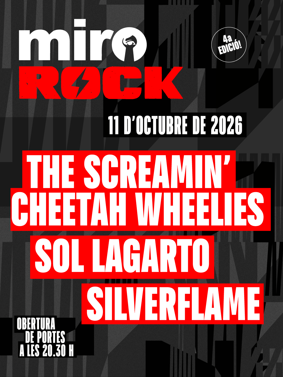 THE SCREAMIN’ CHEETAH WHEELIES + SOL LAGARTO + SILVERFLAME